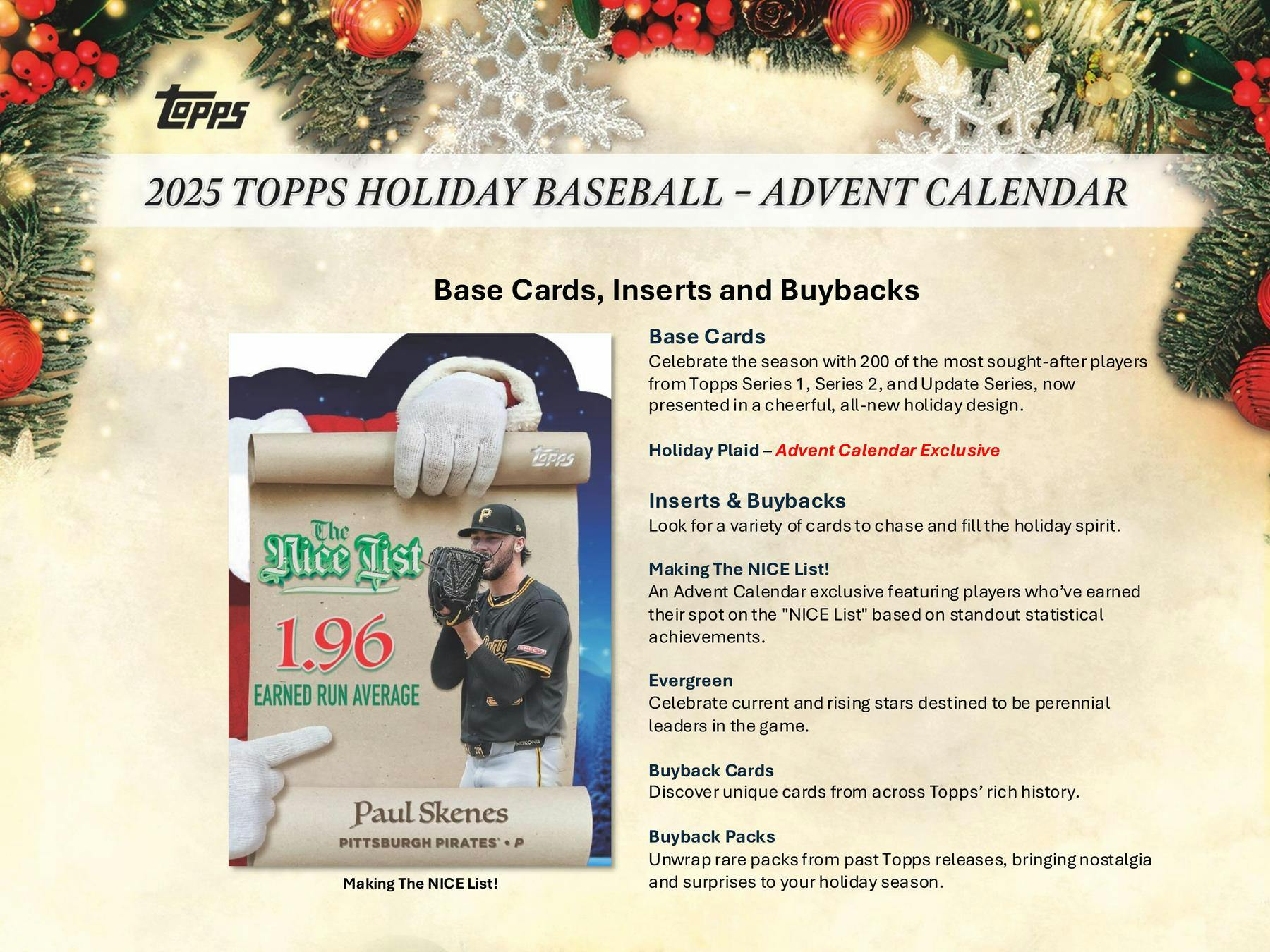 2025 Topps Holiday Baseball Advent Calendar Box DA Card World 2025-topps-holiday-baseball-advent-calendar-box-da-card-world