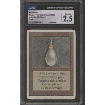 Magic the Gathering Unlimited Mox Pearl CGC 2.5 HEAVILY PLAYED (HP)