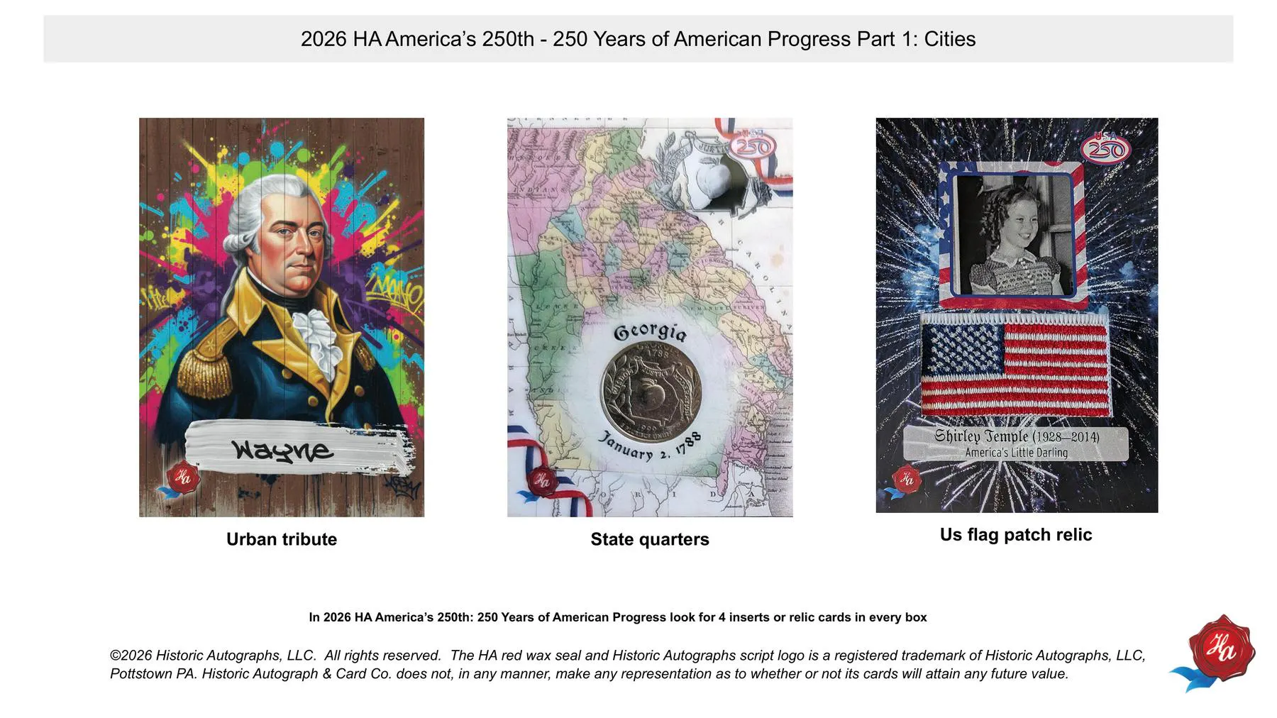 2026 Historic Autographs America's 250th Anniversary Part 1: Cities Hobby Box | DA Card World 2026 Historic Autographs America's 250th Anniversary Part 1: Cities Hobby Box | DA Card World