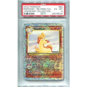 Pokemon Legendary Collection Reverse Foil Rapidash 60/110 PSA 6