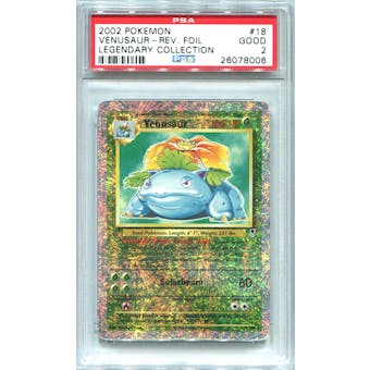 Pokemon Legendary Collection Reverse Foil Venusaur 18/110 PSA 2