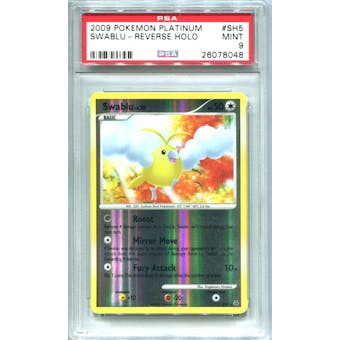 Pokemon Platinum Single Swablu Reverse Holo SH5 - PSA 9
