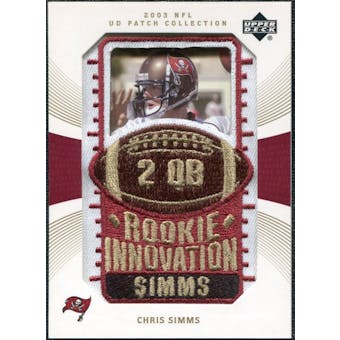 2003 Upper Deck UD Patch Collection Gold Patches #122 Chris Simms RC /25