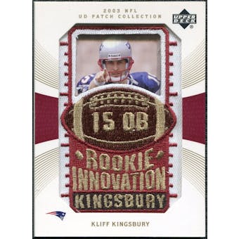 2003 Upper Deck UD Patch Collection Gold Patches #124 Kliff Kingsbury RC /25