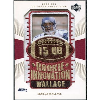 2003 Upper Deck UD Patch Collection Gold Patches #128 Seneca Wallace RC /25