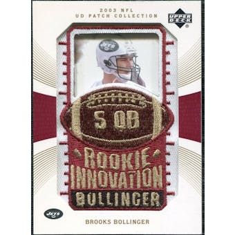 2003 Upper Deck UD Patch Collection Gold Patches #131 Brooks Bollinger RC /25