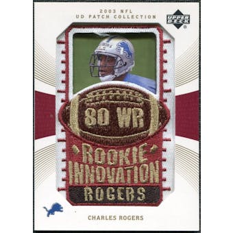 2003 Upper Deck UD Patch Collection Gold Patches #135 Charles Rogers RC /25