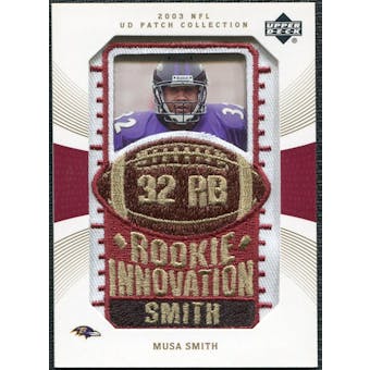 2003 Upper Deck UD Patch Collection Gold Patches #139 Musa Smith RC /25
