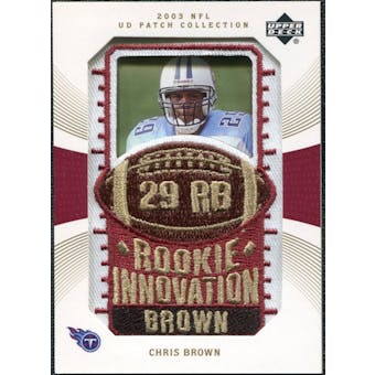 2003 Upper Deck UD Patch Collection Gold Patches #140 Chris Brown RC /25