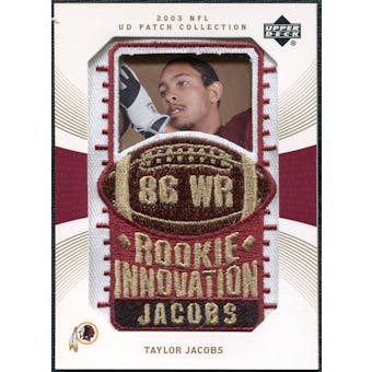 2003 Upper Deck UD Patch Collection Gold Patches #144 Taylor Jacobs RC /25