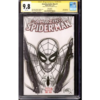 Amazing Spider-Man #1 CGC 9.8 (W) Sketch: Harris (Spider-Man) *2670496001*