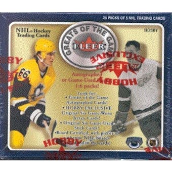 2001/02 Fleer Greats Of The Game Hockey Hobby Box