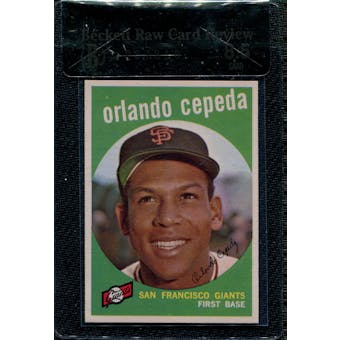1959 Topps Baseball #390 Orlando Cepeda Beckett Raw Card Review 8.5 *7810