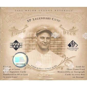 2005 Upper Deck SP Legendary Cuts Baseball Hobby Box