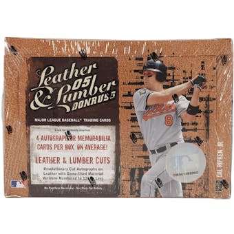 2005 Donruss Leather & Lumber Baseball Hobby Box