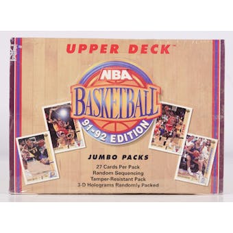 1991/92 Upper Deck Low # Basketball Jumbo Box