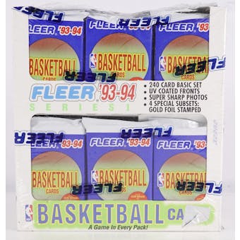 1993/94 Fleer Series 1 Basketball Jumbo Box