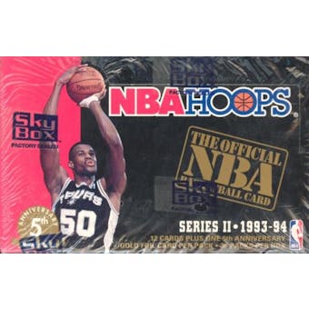 1993/94 Hoops Series 2 Basketball Hobby Box