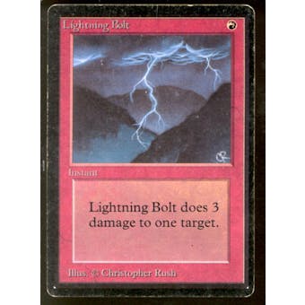 Magic the Gathering Beta Lightning Bolt HEAVY PLAY (HP)