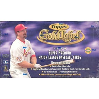 1998 Topps Gold Label Baseball Hobby Box