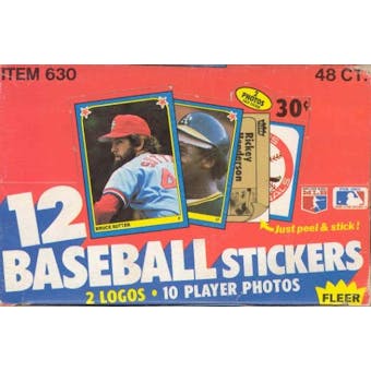 1983 Fleer Stickers Baseball Wax Box