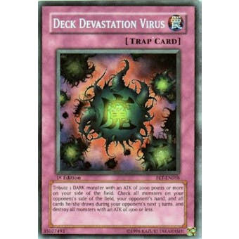 Yu-Gi-Oh Flaming Eternity Single Deck Devastation Virus Super Rare (FET-058) - HEAVY PLAY (HP)