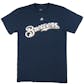 Jean Segura #9 Milwaukee Brewers Majestic Navy Name and Number Tee Shirt (Adult M)