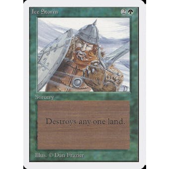 Magic the Gathering Unlimited Ice Storm HEAVILY PLAYED (HP)
