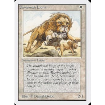 Magic the Gathering Unlimited Savannah Lions LIGHTLY PLAYED (LP)