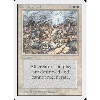 Magic the Gathering Unlimited Wrath of God HEAVILY PLAYED (HP)