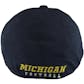 Michigan Wolverines Football Adidas Structured Flex Navy Fitted Hat