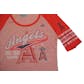 Los Angeles Angels Majestic Red My Favorite Game Fashion Tee Shirt (Womens XXL)