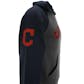 Cleveland Indians Majestic Gray & Navy Grand Slam Pullover Fleece Hoodie