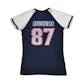 Rob Gronkowski New England Patriots Majestic Navy My Crush Name & Number Tee Shirt (Womens M)