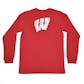 Wisconsin Badgers Colosseum Red Warrior Long Sleeve Tee Shirt (Adult L)