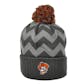Oklahoma State Cowboys Top Of The World Gray Chevron Cuffed Pom Knit Hat (Adult One Size)