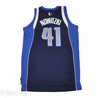 Dallas Mavericks Dirk Nowitzki Adidas Navy Alternate Swingman #41 Jersey (Adult XL)