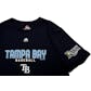 Tampa Bay Rays Majestic Heather Navy Take The Field Performance Tee Shirt (Adult XL)