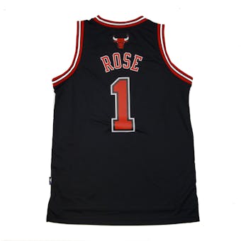 Chicago Bulls Derrick Rose Adidas Black Swingman #1 Jersey (Adult L)