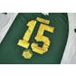 Bart Starr Green Bay Packers Majestic Green HOF Draft Him VII V-Neck Tee Shirt