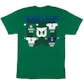 Hartford Whalers Majestic Green Jersey History Tee Shirt (Adult M)