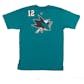 San Jose Sharks #12 Patrick Marleau Reebok Teal Name & Number Tee Shirt (Adult L)