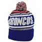 Boise State Broncos Top Of The World Blue Stryker Cuffed Pom Knit Hat (Adult One Size)