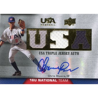 2009-10 USA Baseball 16U National Team Jersey Autographs #CR Christopher Rivera
