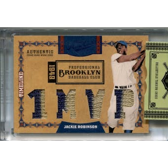 2008 Playoff Prime Cuts Timeline Silver Jersey #28 Jackie Robinson 9/10