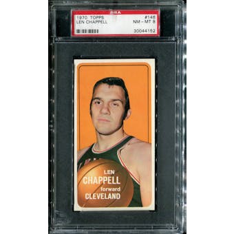 1970/71 Topps Basketball #146 Len Chappell PSA 8 (NM-MT) *4152