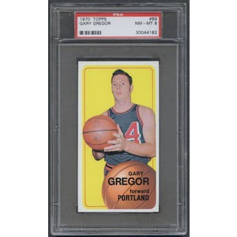 1970/71 Topps Basketball #89 Gary Gregor PSA 8 (NM-MT) *4182