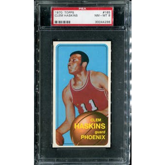 1970/71 Topps Basketball #165 Clem Haskins PSA 8 (NM-MT) *4298