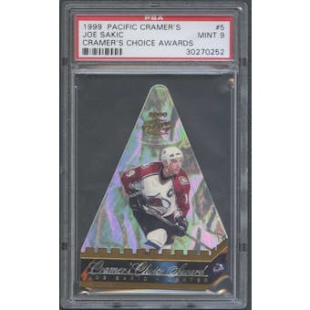 1999/00 Pacific Cramer's Hockey #5 Joe Sakic PSA 9 (MINT) *0252