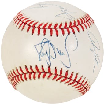 30/30 Club Autographed Official MLB Baseball (Mays, Barry/Bobby Bonds, Strawberry (PSA)